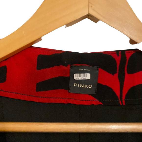Pinko Wrap Zebra Print Dress Long Sleeves Red  Size XXS - Picture 6 of 9